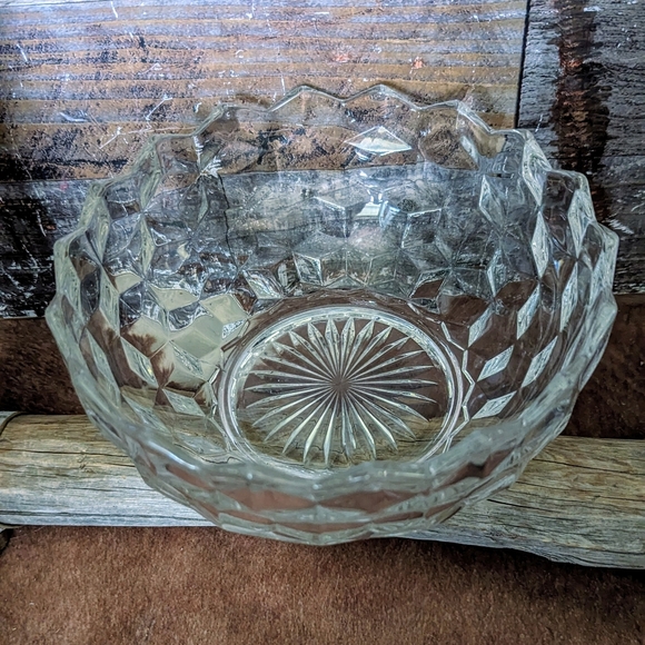 Vintage 50's Fostoria American Pattern Crystal Bowl - Picture 2 of 9